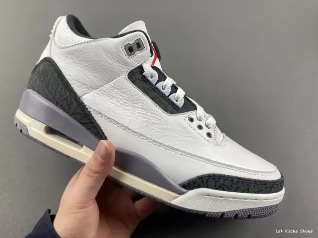 1st Kicks Shoes CT8532-106 Grey 3 Air Cement Jordan 0617